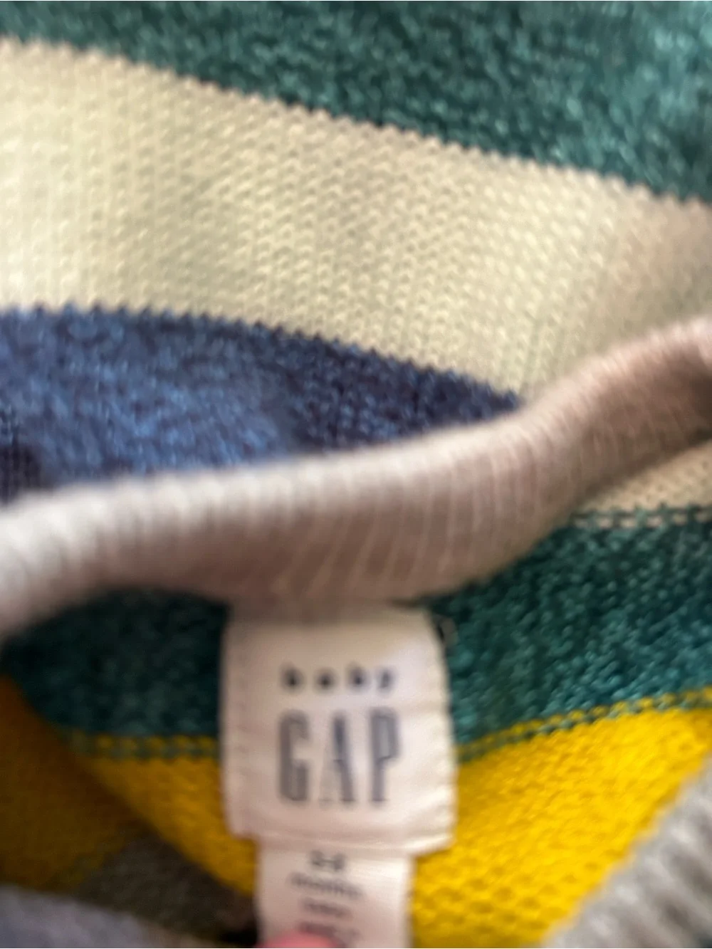 GAP Multicolor Striped Knit One-Piece - Navy, Mustard, Coral, Teal, Gray, Cream